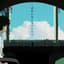 藍空と月